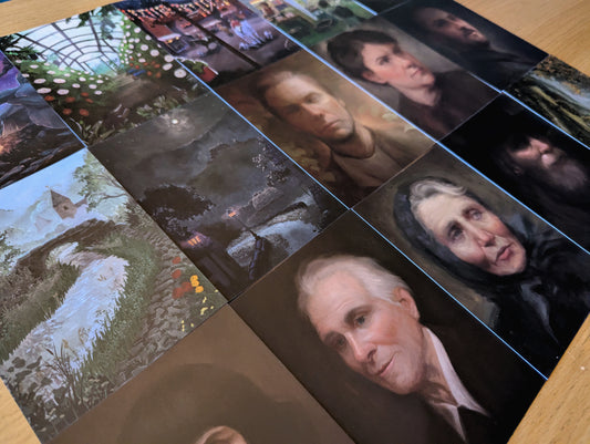 Darkened Hill & Dale - Artwork Postcards